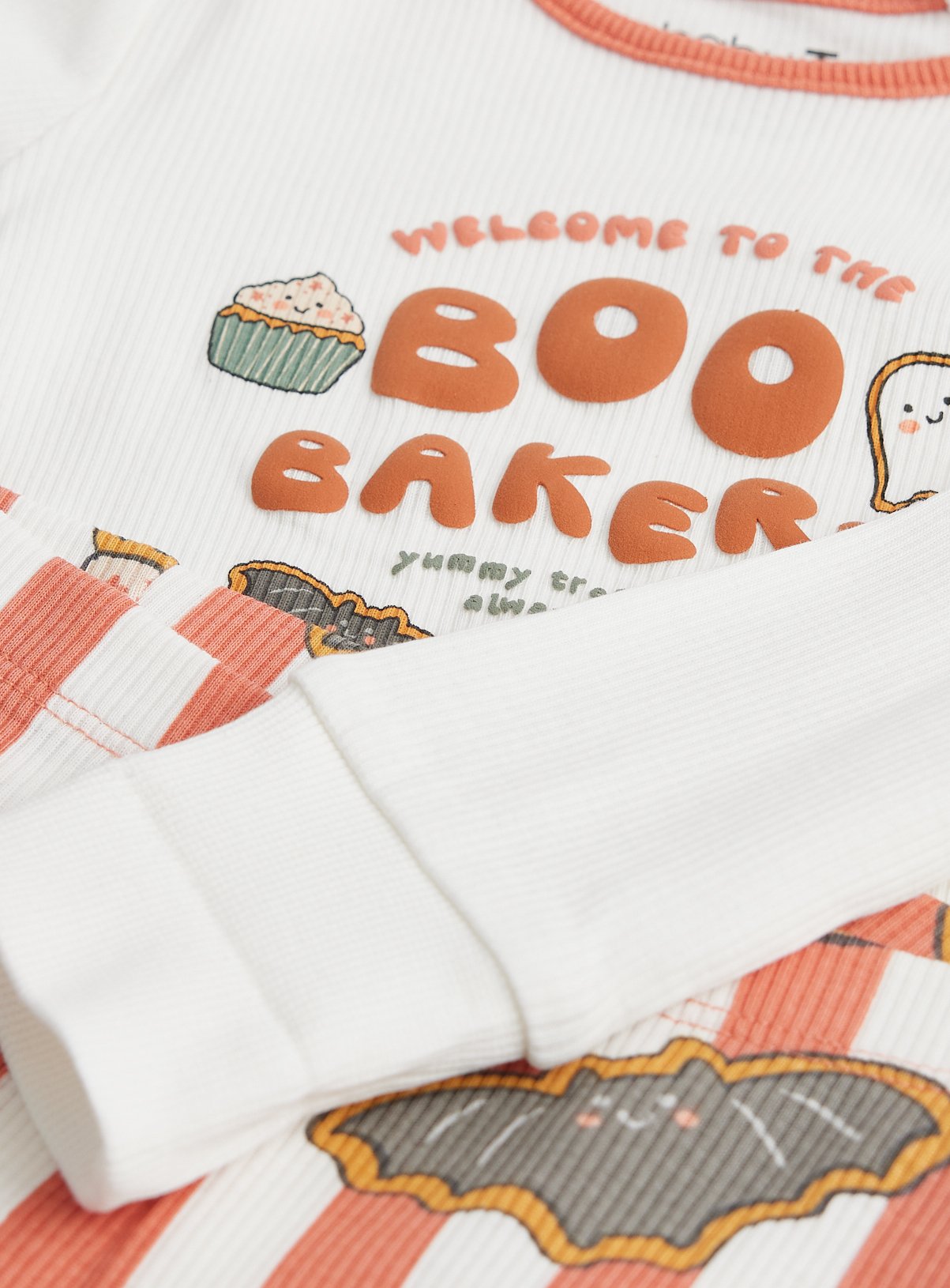 Cream Boo Bakery Halloween Print Pyjamas 3-6 months - Image 2 thumbnail